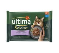 38 + 10 gratis! 48 x 85 g Ultima Cat - Sterilized Manzo e Tonno