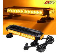 38.1cm LED Tetto Recupero Luce Barra Ambra Allarme Lampeggiante Magnetico Faro