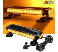 38.1cm LED Tetto Recupero Luce Barra Ambra Allarme Lampeggiante Magnetico Faro