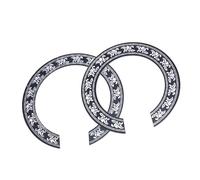 38 39/40 41 Pollici PVC Cerchio Sound Hole Rosetta Intarsio Adesivo Per Chitarre Decor Nero Argento Sound Hole Rosetta Adesivo parti di chitarra(38/39)