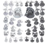 38 miniature fantasy da tavolo RPG figure per dungeons and drons, Pathfinder giochi di ruolo. Miniature in scala da 28 mm, 10 disegni unici, sfuso non verniciato, ideali per D & D/DND