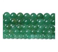 38 perline di avventurina verde naturale da 10 mm, pietre semipreziose rotonde e lisce, per la creazione di gioielli, collane e bracciali.