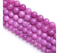 38 perline viola in lepidolite mica, 10 mm, per la creazione di gioielli, braccialetti e collane fai da te