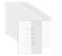 38 Pezzi Copertine Traslucide in Pergamena, 13 x 18 cm Buste in Pergamena per Inviti, Pre-Piegate, per Biglietti di Auguri, Cartoline, Foto, per Matrimonio Compleanno Inaugurazione Della Casa