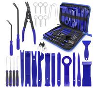38 Pezzi Smontaggio Plastiche Auto, Attrezzi Carrozzeria, Kit Utensile Di Smontaggio, It Di Smontaggio Per Riparazioni Auto Per Auto Porta,Pannello,Radio,Cruscotto (Blu)