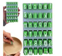 38 Timbri Lettere Alfabeto, Set Di Stampi Lettere Maiuscole Minuscole E Simboli Per Argilla, Pasta Di Zucchero, Biscotti