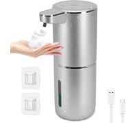 380ml Dispenser Sapone Bagno Automatico con Sensore Infraross, Impermeabile Dispenser Sapone Muro Senza Foratura, USB Ricaricabile Nessun Tocco Dosatore Sapone Per Bagno, Hotel, bagno