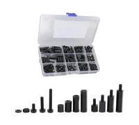 380Pcs 3mm Presa Esagonale Vite Set Nylon Standoff Colonna Colonna Distanziale Vite Dado Rondella Assortimento Enduring Femmina Maschio Pilastro