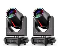 380W Lira LED Beam Luce di Scena Testa Mobile, RGBW 14 Modelli 15 Colori Giochi di Luce con Halo DMX512 Illuminazione Professionale Messa a fuoco Elettronica per Teatro Discoteca Bar DJ 2PCS