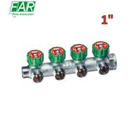 3825 - collettore 1'' a 4 vie multifar con rubinetti d'arresto - FAR