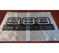 383 Stroker Motore Bandiera 20x30 " Stendardo Garage Vintage Deco Chevy Misura
