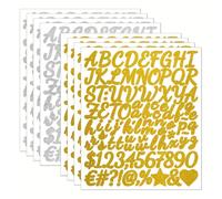 384 pezzi Adesivi per lettere, Adesivi in vinile autoadesivi per alfabeto e numeri, Adesivi per numeri di cassetta delle lettere, Decorazione per la casa, Cartelli, Adesivi per porte, Decorazione azie