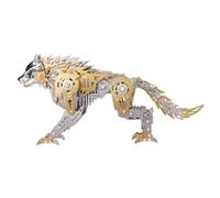 384 pezzi puzzle 3D in metallo meccanico lupo modello kit, montaggio fai da te modello steampunk con giunti mobili, esposizione di animali, collezione casa ufficio regalo creativo per adulti hobbisti