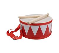 3845r - Tamburo musicale per bambini, in legno, con cinghia per il trasporto e bacchette D: 20 cm