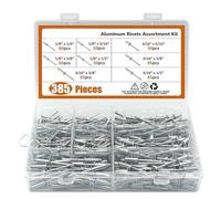 385 pezzi di alluminio testa a cupola ciechi pop rivetti M3.2 M4 assortimento kit rivetti chiodo open end rivetti ciechi for mobili auto aerei