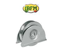388/A IBFM - Coppia Ruota per cancelli con supporti laterali 2 cuscinetti gola V