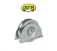 388 IBFM - Ruota per cancelli con supporti laterali 1 cuscinetto gola V