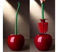 38cm Scopino E Portascopino Per WC Ciliegia Scopettino WC Plastica Scovolino WC Set Spazzolone E Supporto Bagno Merdolino Spazzolino Water Ciliegia Strumento Per Pulizia Toilette, Scopino Per WC