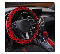 38CM Universal Car Leopard Print Plush No Loop Coprivolante Elastico Copri Freno A Mano Accessori Per Interni Auto Coprivolante(2)