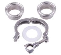 38MM 1.5" Stainless Steel Sanitary Weld Ferrule & Tri Clamp & PTFE Gasket Set
