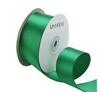 38mm Nastro di Raso, Nastro per Artigianato Natale Decorazioni, Adatto per confezionare Regali, Feste di Compleanno, Matrimoni, abbellire e Tanti Altri (Verde, 22.5 Metri)