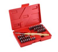 38PC Letter Number Punch Set with Automatic Punch Alphabet Id Stamping Punch Set Kit for Plastics Leather Mark