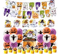 38Pcs Halloween Decorazioni Compleanno,Halloween Decorazione per Feste a Tema, Decorazione per Feste,Bambini Della Festa di Compleann,Forniture per Feste