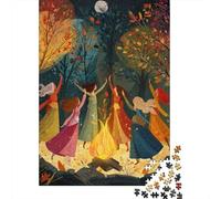 38x26cm/1000pcs Puzzle Impossibili Donne che danzano intorno a un falò Decorazione Per La Casa. Rilassamento E Intelligence Per Adulti