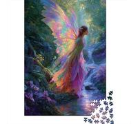 38x26cm/1000pcs Puzzle Impossibili Ruscello nella foresta, fata con ali arcobaleno Decorazione Per La Casa. Rilassamento E Intelligence Per Adulti