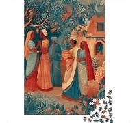38x26cm/1000pcs Puzzle Impossibili Traditional Indiano Art Villaggio Vandaven Decorazione Per La Casa. Rilassamento E Intelligence Per Adulti