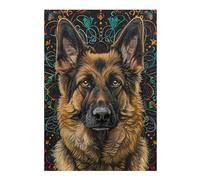 38x26cm/1000pcs Puzzle Per Adolescenti Mandala German Shepherd Puzzle Per Adulti Giochi Per Famiglie Sfida Difficile Aiuta Ad Allenare Il Cervello 38x26cm/1000pcs