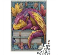 38x26cm/1000pcs Puzzle Per Adulti Baby Drago Sleeps in The Book Donna Uomo Tavola Di Legno Ad Incastro Di Precisione