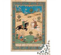 38x26cm/1000pcs Puzzle Per Adulti Cavalieri che attraversano alberi e piante del deserto Donna Uomo Tavola Di Legno Ad Incastro Di Precisione