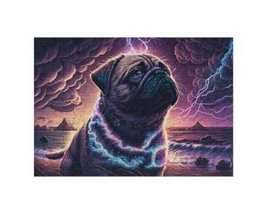 38x26cm/1000pcs Puzzle Per Adulti E Adolescenti Thundering Pug Coastal Majesty Puzzle Per Adulti Giochi Rilassanti Sfida Difficile Interazione Genitore-figlio 38x26cm/1000pcs