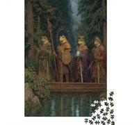 38x26cm/1000pcsQuattro uomini rana su una zattera sul lago Jigsaw,EverForestaa verdea Puzzle Fai Da Te Per Adulti E Folla Dai 14 Anni in Su