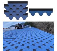 39.37"x12.79" Asphalt Roofing Shingles, Blue Roofing Tiles for Flat and Pitched Surfaces, with Hot Melt Adhesive on the Back, for Residential Commercial Mobile Homes, Garage, Sheds(105pcs)