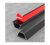 39,4" Modanatura for canaline for cavi superficiali in lega alluminio, Copricavi autoadesivi for pavimenti gestione cavi/fili, Correttore cavi angolari for sala musica(Black,W 15mm)