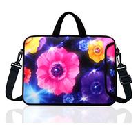 39,6 cm laptop Sleeve custodia borsa a spalla con manico e tasca extra per 35,6 cm 35,8 cm 38,1 cm 39,6 cm MacBook/ultrabook/HP/Acer/Asus/Dell/Lenovo Thinkpad multicolore Colourful Flower