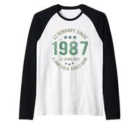 39 Anni: Leggenda del Compleanno dal 1987-39° Compleanno Vintage Maglia con Maniche Raglan