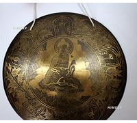 39 cm Buddha scolpito super suono dell' Himalaya Gong dal Nepal