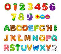 39 Lettere Maiuscole e Numeri Magnetici, Include 26 Lettere Dell'alfabeto Colorate, 10 Numeri e 3 Simboli, Riconoscimento delle Parole, Strumento di Apprendimento Educativo per Bambini 3 4 5 Anni