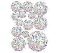 39 pezzi adesivi per finestre - finestra acchiappasole, finestra con pellicola arcobaleno con effetto prisma, adesivi per vetro anti-collisione per uccelli, decorazioni per porte e finestre.