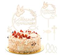 39 Pz Topper Prima Comunione per Torta, Cake Topper Torta Comunione Decorazione Bomboniere, "La Mia Cresima" Decorazioni per Prima Comuniones per Bambini e Bambine Bomboniere (A)