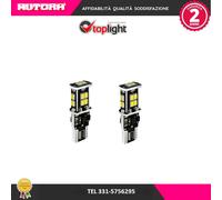 39079 Set Lampade T10 W5W a Led 14 SMD 12V (2PCS) (MARCA TOPLIGHT)..