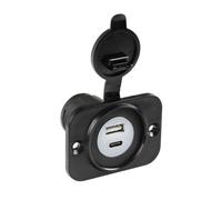 Lampa Presa USB doppia Ext-12, USB A + USB C, montaggio ad incasso 12/24V