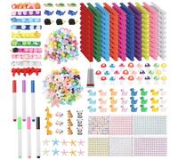 392 spille da tifo per spirito, clip fai da te per zaino, offre 100 clip in legno colorate, pompon soffici, fiocchi in tessuto, oltre a simpatiche figurine di animali in resina per divertimento