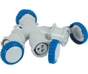 39465 Q.TA' 1 FME 73.120 ADATTATORE CEE 16A 3 PRESE 220V IP67