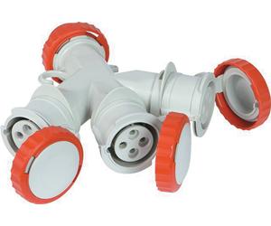 39587 Q.TA' 1 FME 73.140 ADATTATORE CEE 16A 3 PRESE 380V IP44