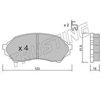 396.0 TRUSTING Kit pastiglie freno, Freno a disco per MAZDA