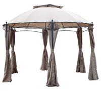 39967 Q.TA' 1 C GAZEBO ACCIAIO D 3,5M ESAGONALE CASABLANCA